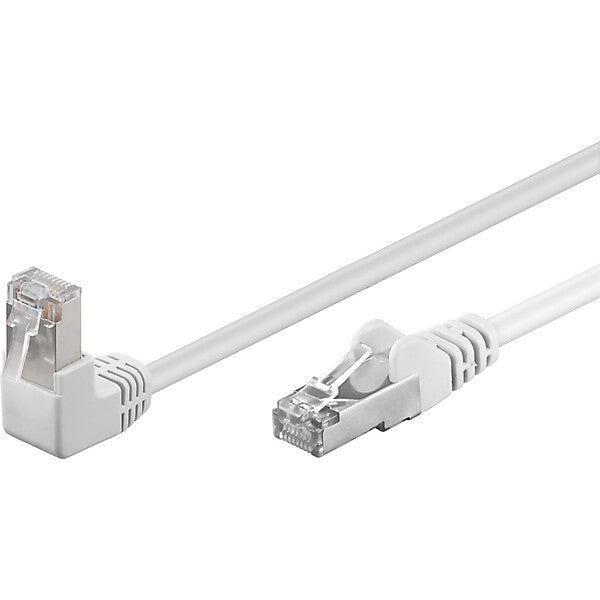 Goobay Patchk. Cat5e F/UTP 0,5m RJ45-Stecker,90Grad 94177